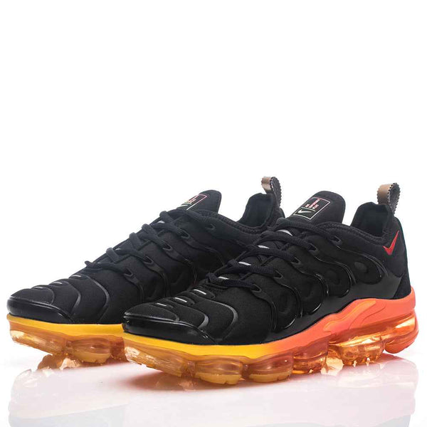 Nike Men’s Air Vapormax Plus “Fresh” Black With Orange Yellow - Sneakito
